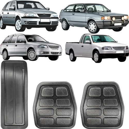 Par Kit 3 Capa Pedal Gol Voyage Parati Saveiro G1 G2 G3 G4