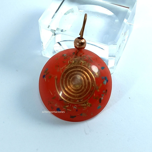 Imagen 2 de 7 de Orgón Rojo + Metales Nobles Colgante - Original