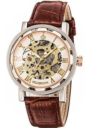 Gute Steampunk Bling Skeleton Mecanico Reloj De Pulsera De V