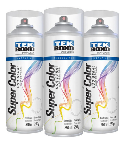 Pintura En Aerosol Tek Bond Barniz - 350 Ml/250 Gr X3 Und