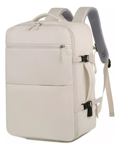 Mochila De Viaje Carry On Equipaje Cabina Avión Viral Amazon Gris Liso