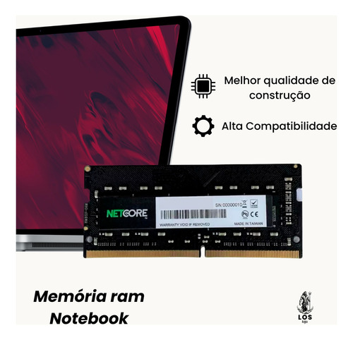Memória Ram Netcore 16gb 4800mhz Compativel Com Not Dell G15