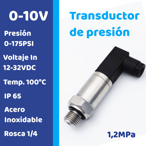 Sensor Transductor De Presión, 175psi Salida 0-10v