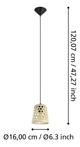Lámpara Colgante Capoliveri-e Natural E27 2x40w Cod206362m