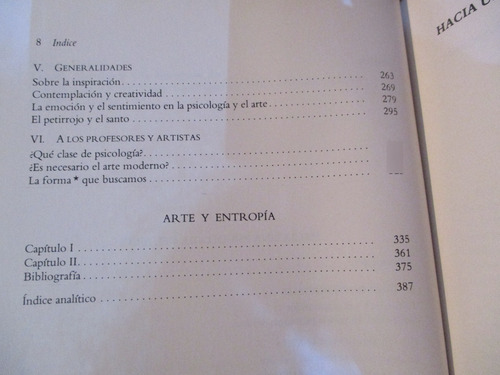 Imagen 5 de 9 de R. Arnheim - Hacia Una Psicología Del Arte. Arte Y Entropía
