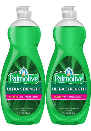 2 Piezas Jabon Para Trastes Palmolive Ultra Strength 961ml