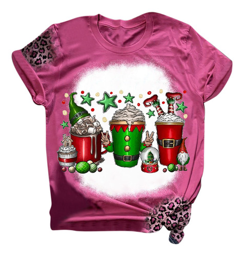 Camiseta Navidad Para Mujer Regalo Fiesta Grafica Divertida