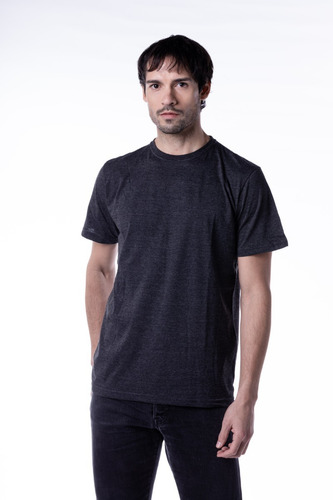 Pack 2 Remeras Hombre Manga Corta Gris Y Negro Melange Mizu