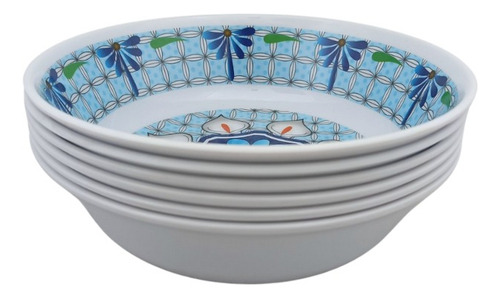 Tazon Redondo Tipo Plástico Melamina Alcatraz 15cm 6 Color Azul Acero