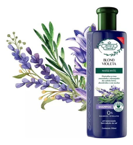 Flores E Vegetais Kit - Shampoo Blond Matizante 300ml 2 Uns