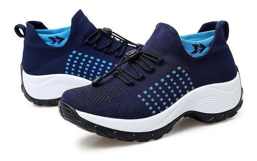 Zapatillas Deportivas Informales De Malla Tejida Para Mujer