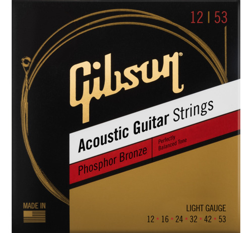 Encordado Gibson Acustica Phosphor Bronze 012 053