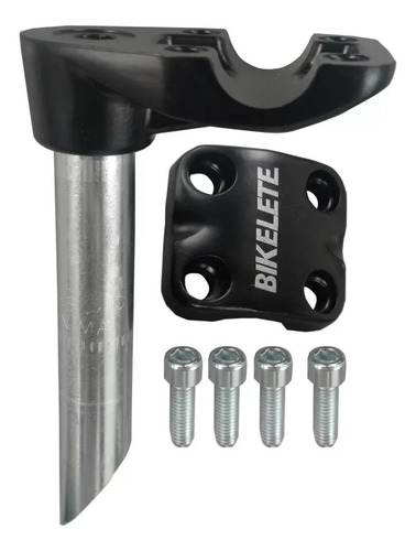 Mesa Suporte Guidão Cross 21.1mm Alumínio 4 Parafusos Preto Comprimento 40 mm