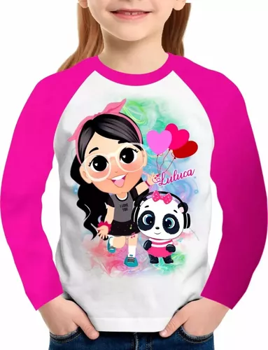 Camiseta Raglan Infantil Luluca Panda Menina em Promoção na Americanas