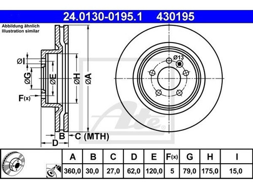 Imagen 1 de 3 de Discos Delanteros L R Range Rover S 2008 4.4 4x4 295hp Par
