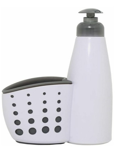 Imagen 1 de 3 de Dispenser Blanco De Jabón Líquido Con Porta Esponja
