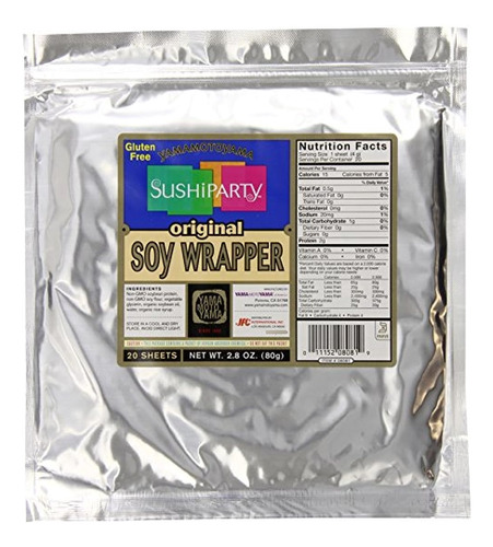 Hojas/ Wrappers X20ud Deshidratada Soya Original Bolsa 100gr