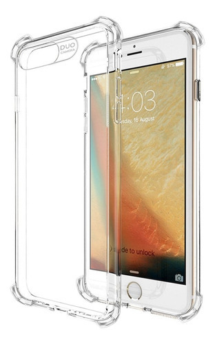 Capinha Case Compatível Com iPhone 5s 6 6s 7 8 Plus Silicone Cor Transparente 6 E 6s