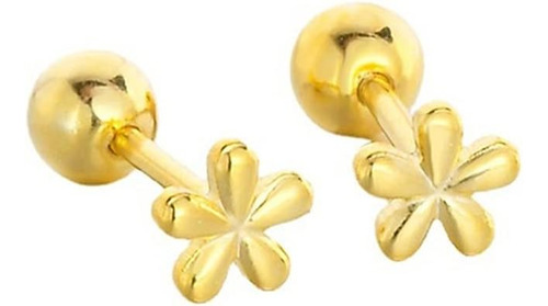 18g Pendientes De Cartílago Con Flor Pequeña Para Mujeres Y