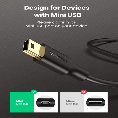 Imagen 5 de 7 de Cable Usb A Mini Usb Ugreen Datos Y Alimentación 1.5m