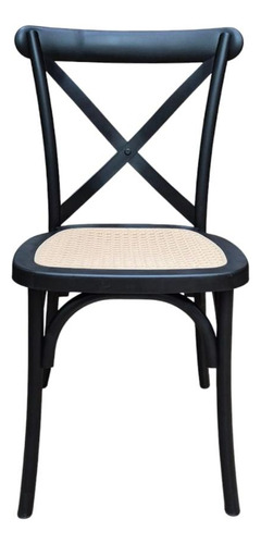 Kit 4 Cadeiras Katrina Rattan Cozinha Jantar Seat&co Estrutura Da Cadeira Preto