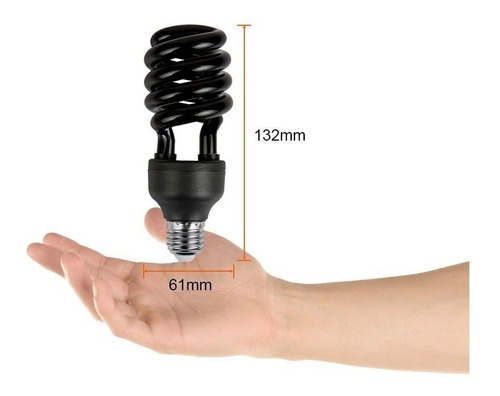 Imagen 2 de 5 de Foco fluorescente Tecnolite HEL-20W Espiral color negro 20W 100V-127V