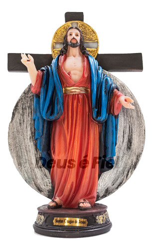 Imagem Santa Chagas De Jesus 20 Cm - Resina Premium