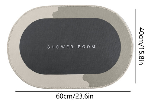 Alfombra De Baño F Superabsorbente Con Respaldo Seco, Antide