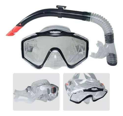 Set De Careta Y Snorkel Swimmer Kit Natación Buceo Silicona