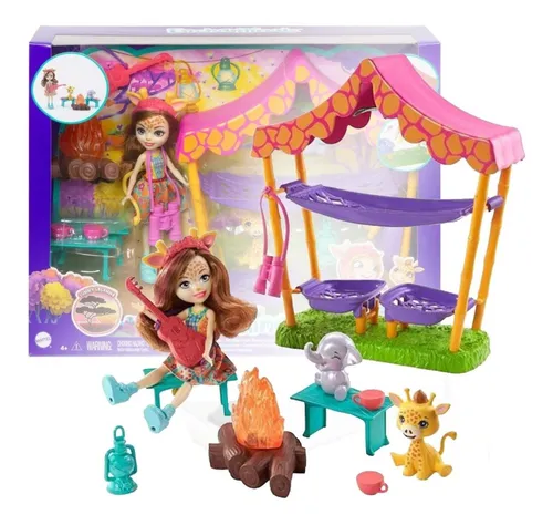 Mu eca Enchantimals Con Playset De Campamento Env o gratis