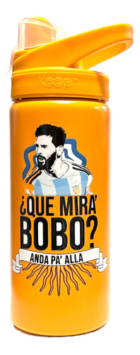 Botella Keep Messi Futbol 600ml Metalica Con Mango