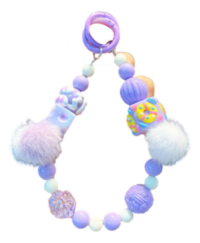 Llavero Con Dije Para Bolso De Teléfono, Encantador Violeta