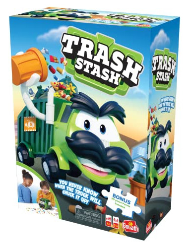 Juego Goliath Trash Stash Con Rompecabezas De 24 Piezas Para