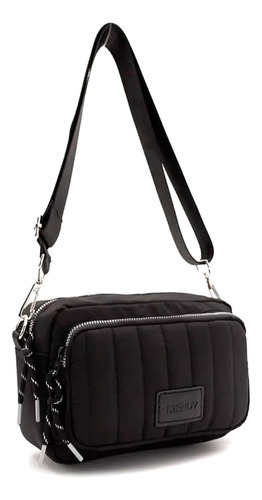 Carteras Bandoleras Mujer Trendy Matelasse Negras Bolsillos Color Negro