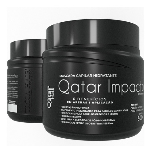 Máscara Alto Brilho Impacto Cronograma Qatar Hair 500g