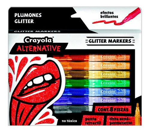 Kit De Plumones Metalicos + Glitter + Grafigel
