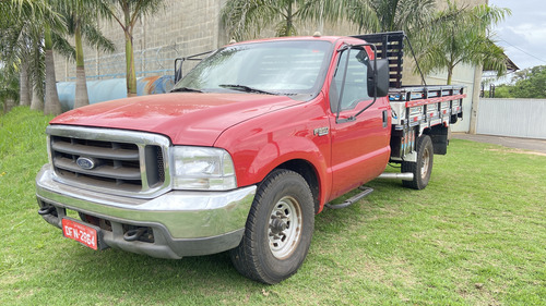 Ford F 350 Ano 2002 Vermelha Carroceria Madeira