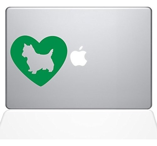 The Decal Guru Heart Yorkshire Terrier Macbook Decal