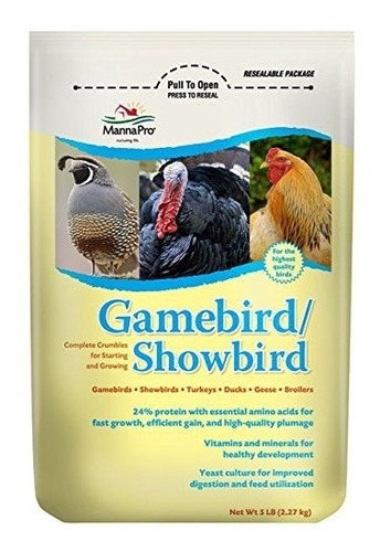 Maná Pro Gamebird Showbird Crumbles, 5 Lb