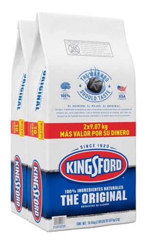 Briquetas Carbon Kingsford 2 Bolsas De 9.07 Kg Total 18.14