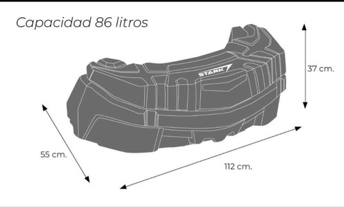 Caja Trasera Cuatrimoto Outlander Universal 85l Con Chapa Be