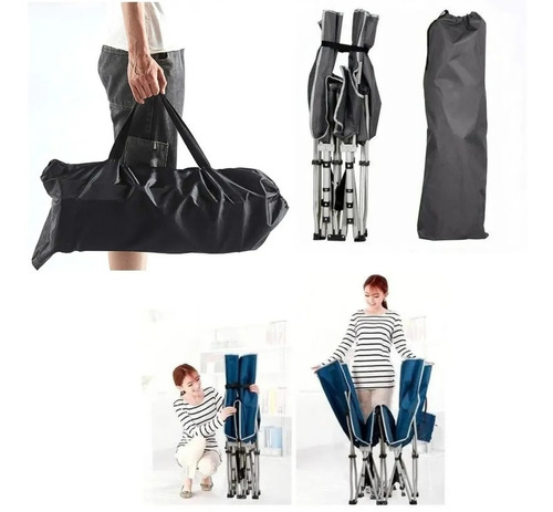 Imagen 5 de 10 de Pack 2 Catre Cama Campaña Camping Plegable Portatil