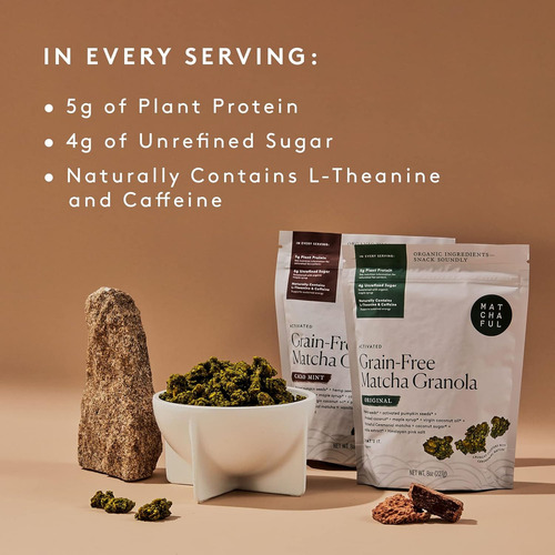 Matchaful Original Matcha Granola - Activada, Sin Granos, In