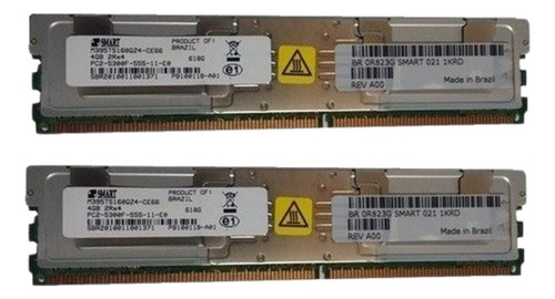 2 Duas Memorias Ecc 4gb Smart Ddr2 2rx4 Pc2-5300f Dell Nfe