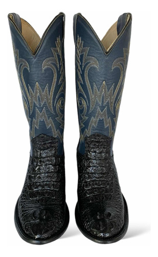 Bota Vaquera St. Vaughan Piel Cocodrilo Cuerno Nuca