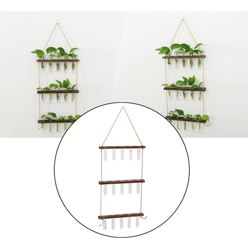 Florero De Terrario De Planta Colgante De 3 Capas 15 Tubos