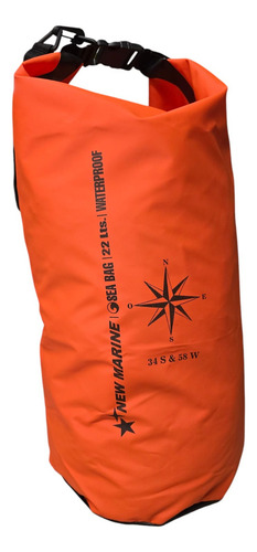 Combo Bolso Estanco 22 Litros + Sobre Estanco Grande Kayak Color Naranja