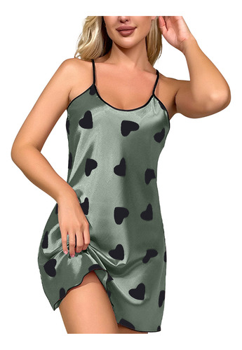 Vestido De Pijama Liso Con Temperamento A La Moda Para Mujer