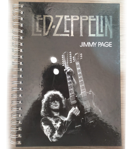 Caderno Capa Dura Led-zeppelin Jimmy Page 5 Materias