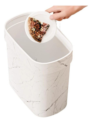 Cesta De Desechos De Basura Del Lata Delgada Con Tapa